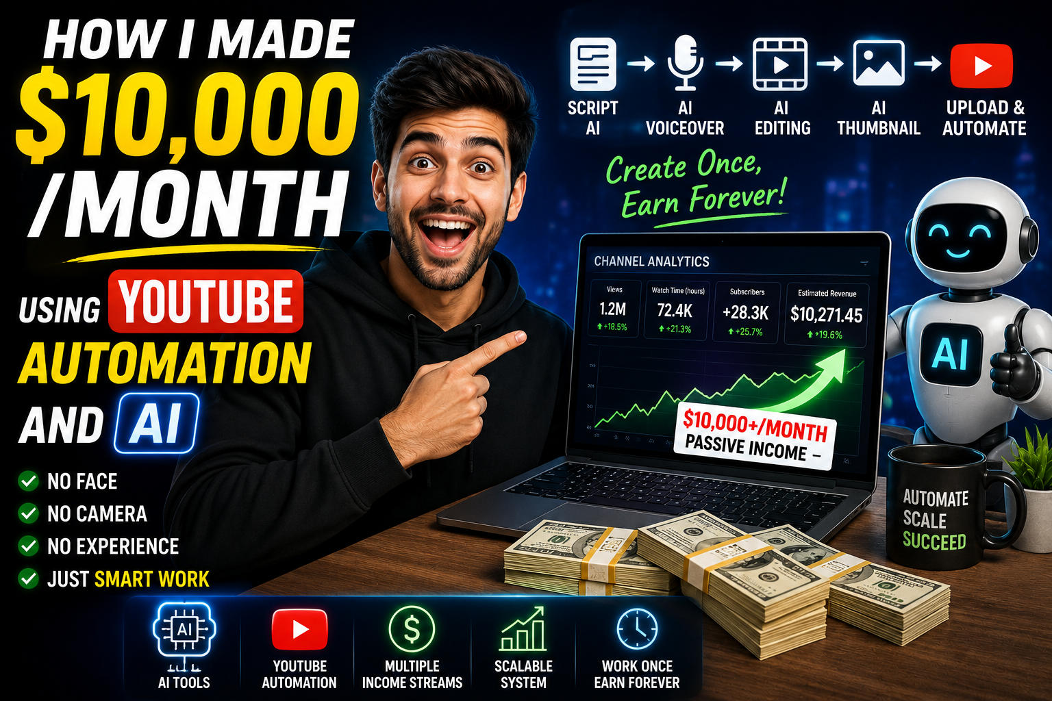 How I Made $10,000/Month Using YouTube Automation and AI