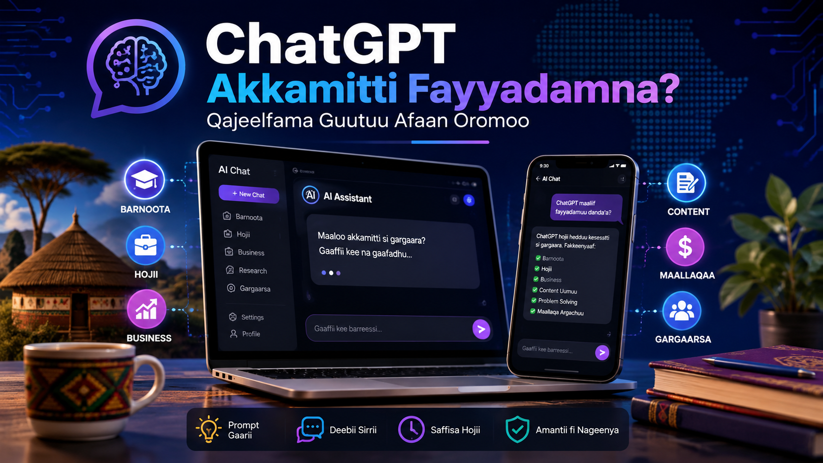 ChatGPT Akkamitti Fayyadamna? &mdash; Qajeelfama Jalqabaaf Guutuu 2026