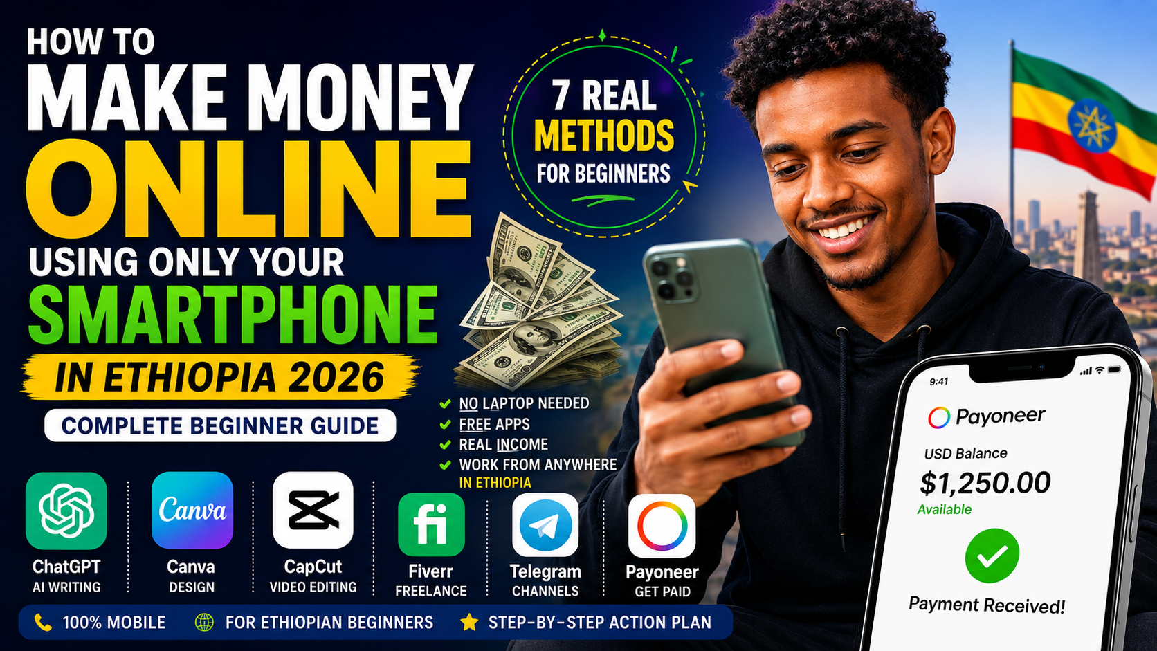 How to Make Money Online Using Only Your Smartphone in Ethiopia 2026 &mdash; Complete Beginner Guide